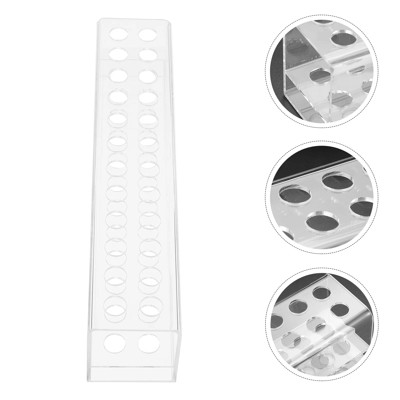 

Acrylic Pen Holder Transparent Multi-Slot Stationery Organizer for Makeup Brushes Lip Liner Storage Pen Holder