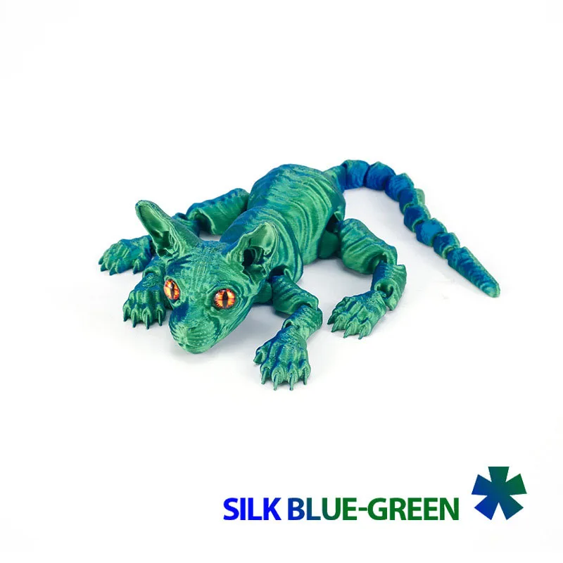 Новые 3D-печатные суставы, подвижная имитация, безволосый кот, игрушка, модель, офисные настольные украшения, реалистичные кошки, детские подарки