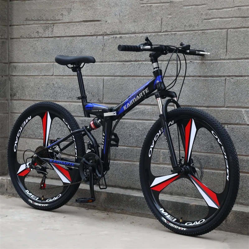 Foldable Double Disc Brake 26 Inch Mountain Bike City Cruiser Bike Cycling Wide Tire Adult Variable Speed City Bike