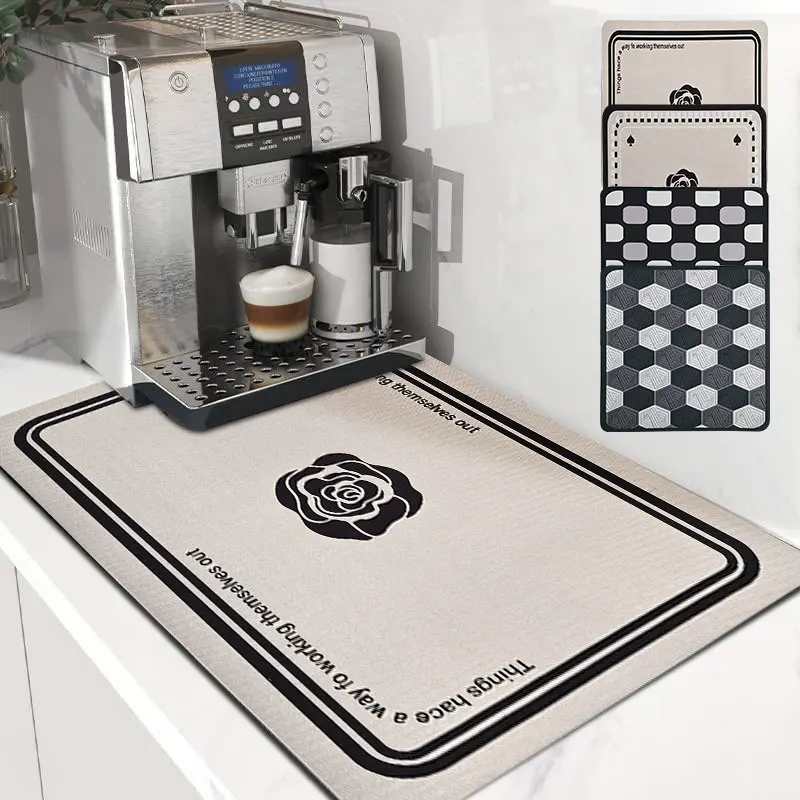 Absorbent Washing Machine Dust Cover Refrigerator Tops Oven Microwave Dustproof Mat Anti-slip Kitchen Bathroom Rugs Tapis