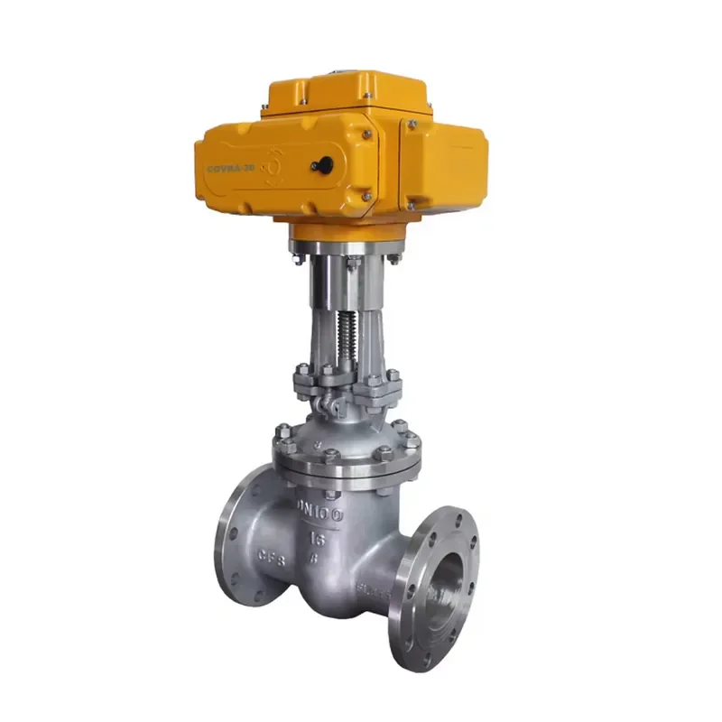 COVNA 90-Day Window Electric Valve 3 Inch CF8M Double Flanged Multi Turn Electric Actuator Motorized Electric Water Gate