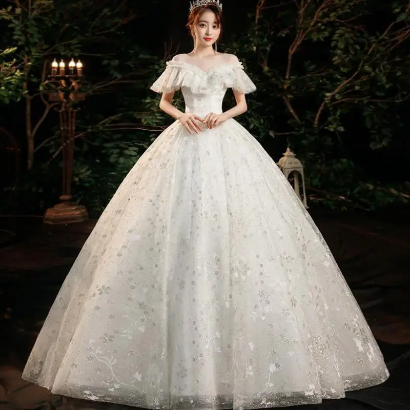 

Illusion O-neck Ball Gown Wedding Dresses Classic Tulle Plus Size Bride Dress Sweet Elegant Princess Suknia Slubna Custom Made