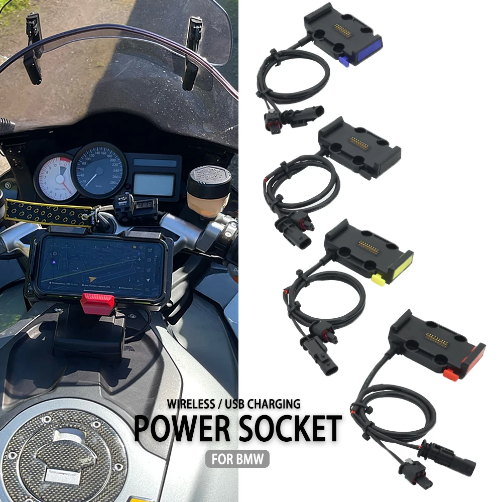 

Motorcycle Wireless Charger Power Cable GPS Mount Navigation Suppor Universal For Bmw r1200gs LC F850GS F750GS R1250GS ADV