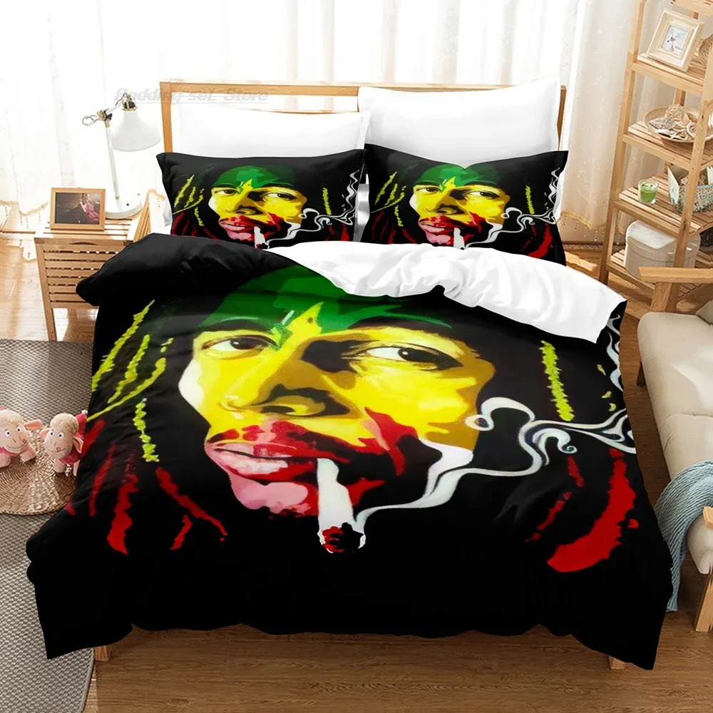 

BoB Marley bedding set funda nordica cama Duvetcover and Pillowcase 100% Polyester 3D