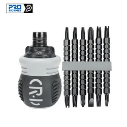 13 In 1 Ratchet Precision Screwdriver Magnetic Telescopic Adjustable Handle Phillips Slotted Dual-purpose Head by PROSTORMER