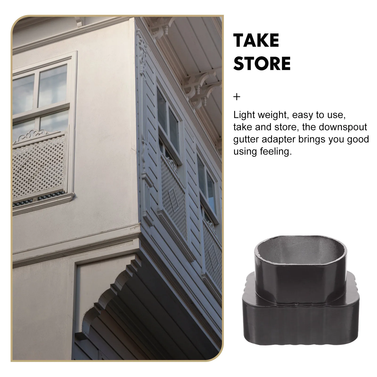 موصل ماسورة التصريف لمزراب مياه الأمطار، محول عالي التحمل، موصل مزراب خارجي لتصريف تدفق المياه بشكل سلس #5