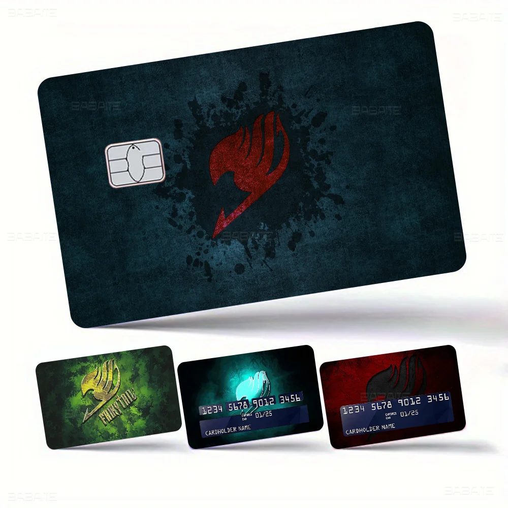 Anime Fairy Tail Logo Various Anime Bank Credit Cards Bus Pass Stickers Cool Decoration Waterproof Stickers Collection