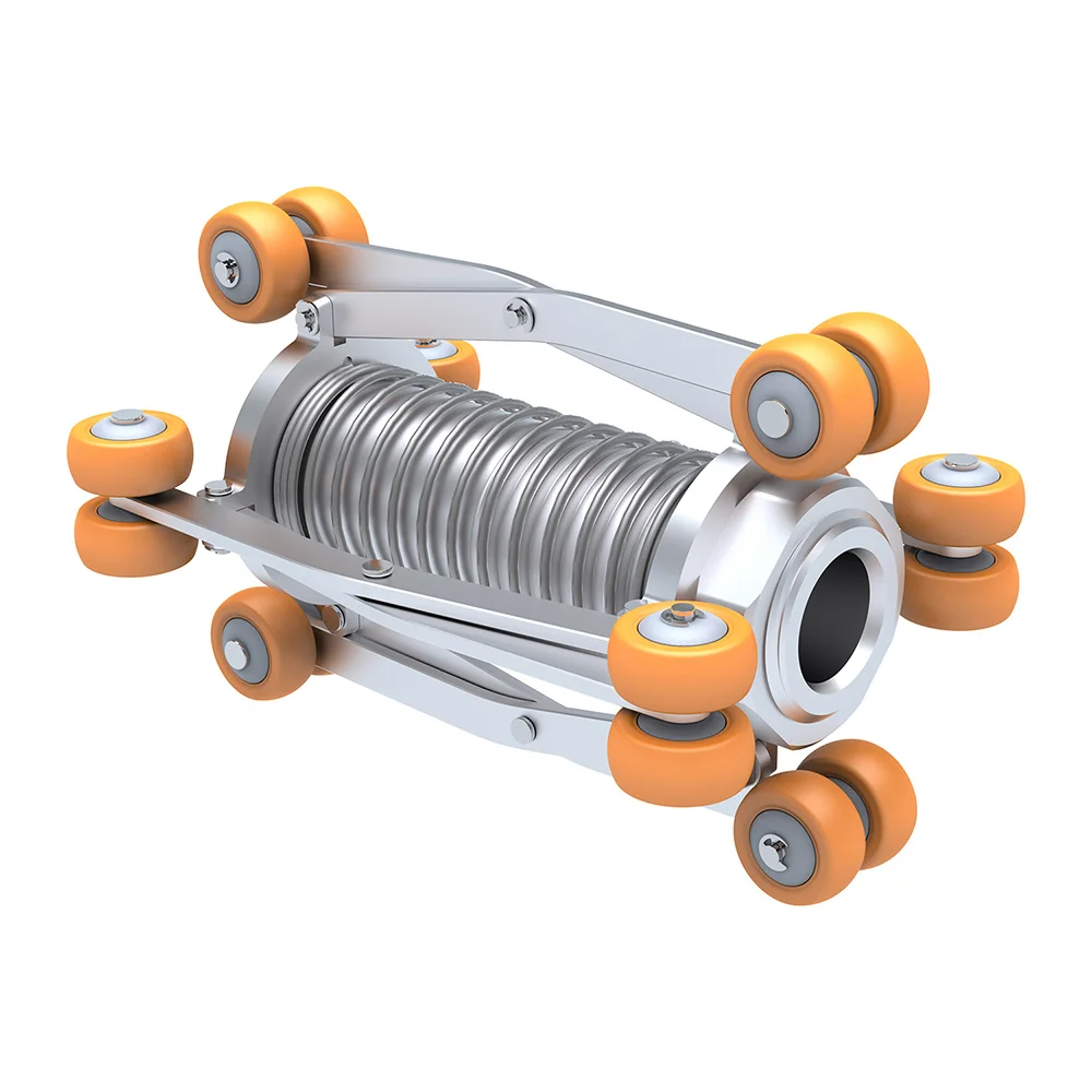 Sewer Endoscope Camera Crawler with Retractable Extension Bracket Guide Pulley