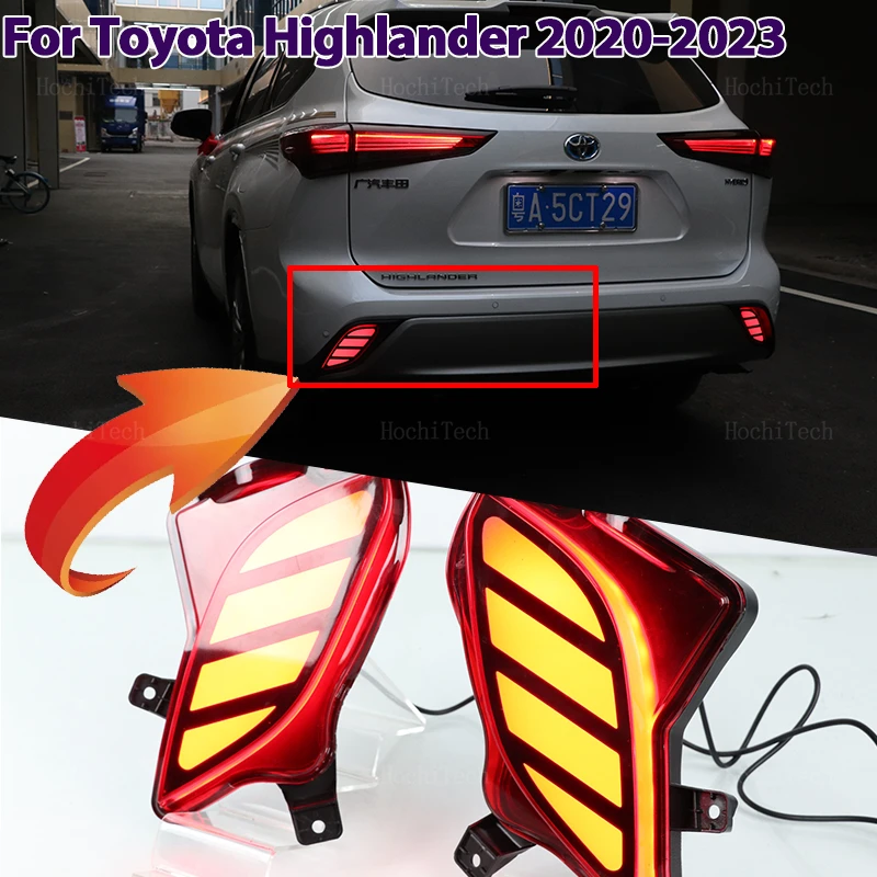 

LED Reflector Lamp Rear Fog Lamp Bumper Brake Light Turn Signal For Toyota Highlander 2020-2023