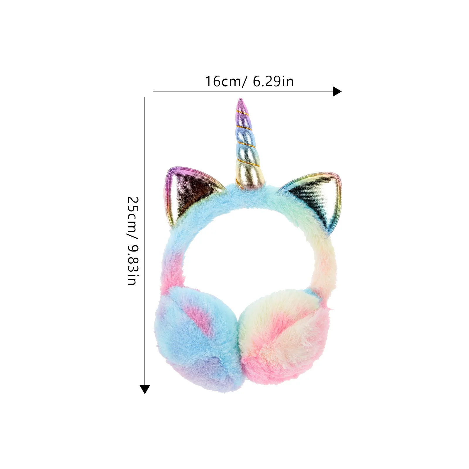 عصابة رأس دافئة للأذنين على شكل وحيد القرن لحماية الأذن في الشتاء وخفيفة الوزن ومريحة للنساء عصابة رأس شتوية للأذنين