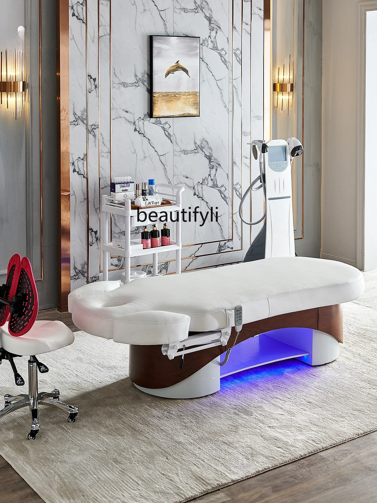 

K185 Electric Beauty Bed Automatic Lifting Body Care Advanced Massage Massage Bed Beauty Salon Special Eyelash Bed