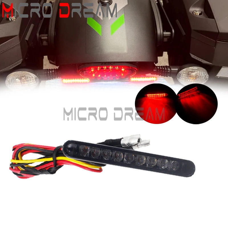 

For Scooter ATV Cafe Racer Bobber Suzuki Kawasaki Bike Motorcycle Tail Light LED Motorbike Rear Brake Lamp Stop Brake Light Lamp
