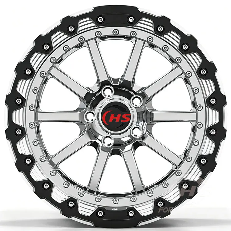 17*10 5x114.3 5x120 Beadlock Custom Forged Wheels Rims for Drag Racing  40i  GT-R Camaro Challenger/Charger WRX/STi