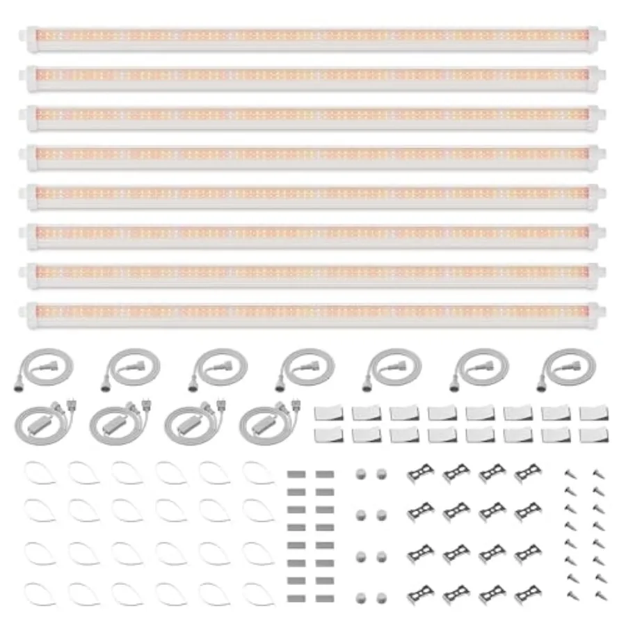 3FT LED Grow Lights for Indoor Plants Light Strips for Shelves Full Spectrum IP65 Waterproof Supplemental Light Bars for Grow T