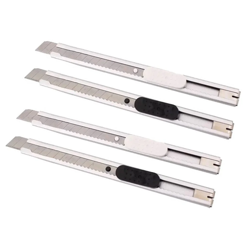 4 шт., металлический резак для бумаги, выдвижной инструмент, острый, легкий вес, простой в использовании для различной резки, разные цвета