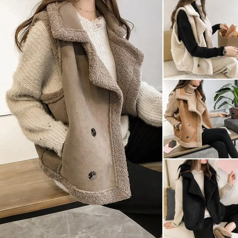 

Карманная спецодежда, стильные женские жилеты, модная корейская одежда 2025 года, новая верхняя одежда, пальто, классический женский жилет с бархатной подкладкой, пальто