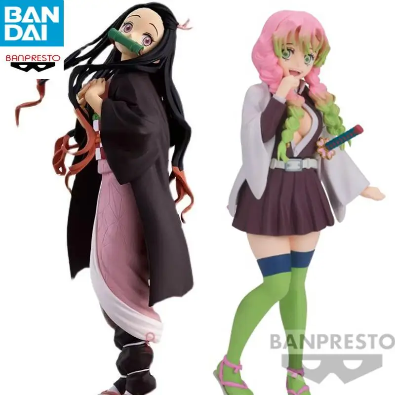 

Bandai Anime Demon Slayer: Kimetsu No Yaiba Glitter glamours Kamado Nezuko Kanroji Mitsuri In Stock Genuine Figure Model Gift