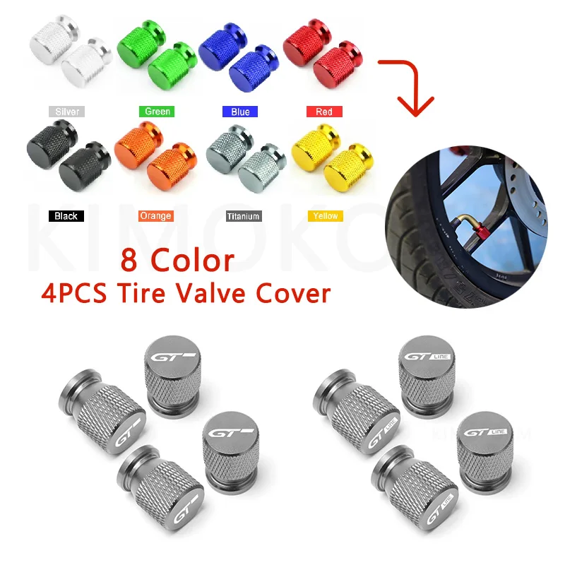 For Peugeot GT GTLine RCZ 308 508 3008 5008 Accessories Car Wheel Tire Valve Caps Tyre Stem Covers Airdust Waterproof