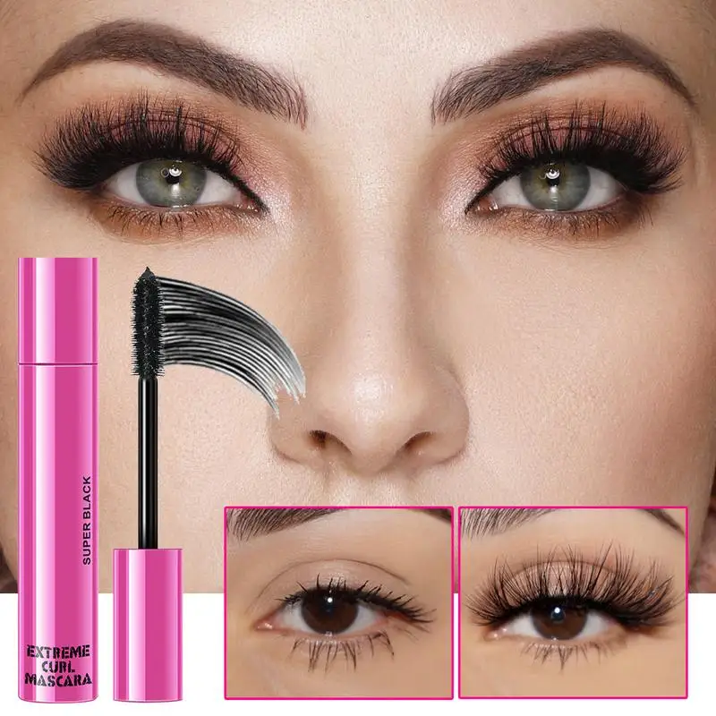 High Definition Mascara For Defined Waterproof Clean Volume Mascara 10ml Women Sweatproof Curling Mascara For Straight Lashes