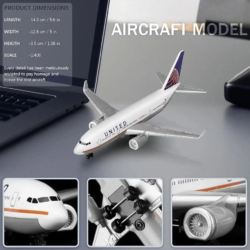 طائرة B747 نموذج لعب طائرة 747 الخطوط الجوية المتحدة 1/400 مقياس 16 سنتيمتر سبيكة معدنية طفل نموذج طائرة طائرة الأطفال هدية