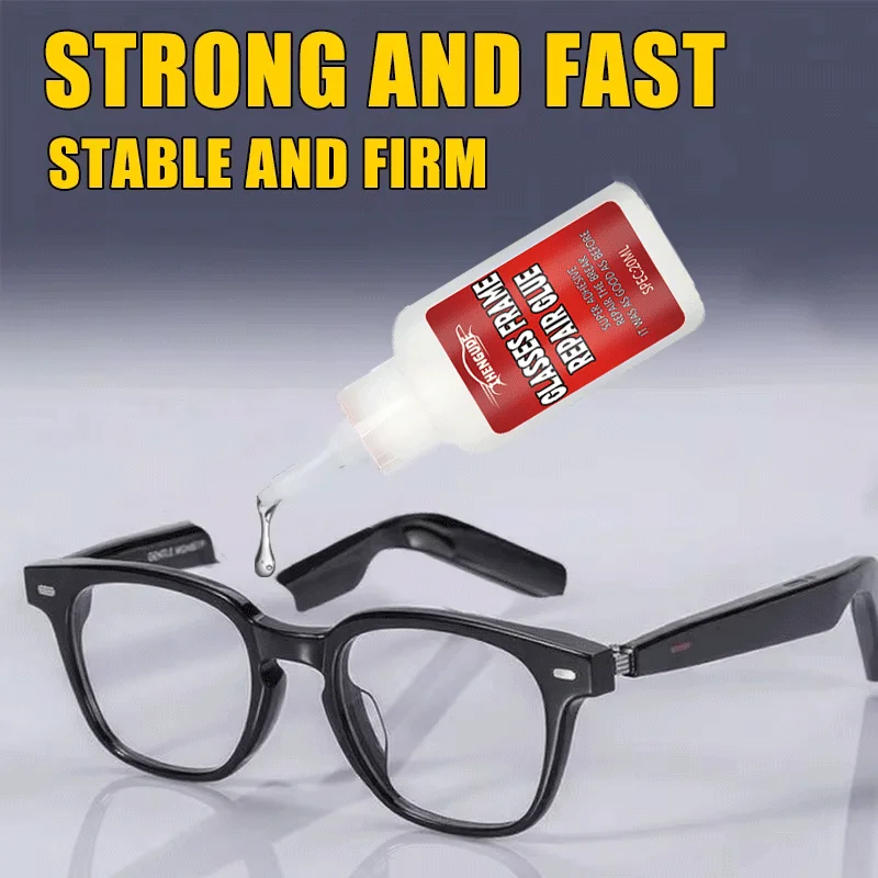 Eyeglass Frame Repair Glue, High Adhesion Quick Fix, Traceless Repair, Strong & Waterproof, for Broken Glasses Frames