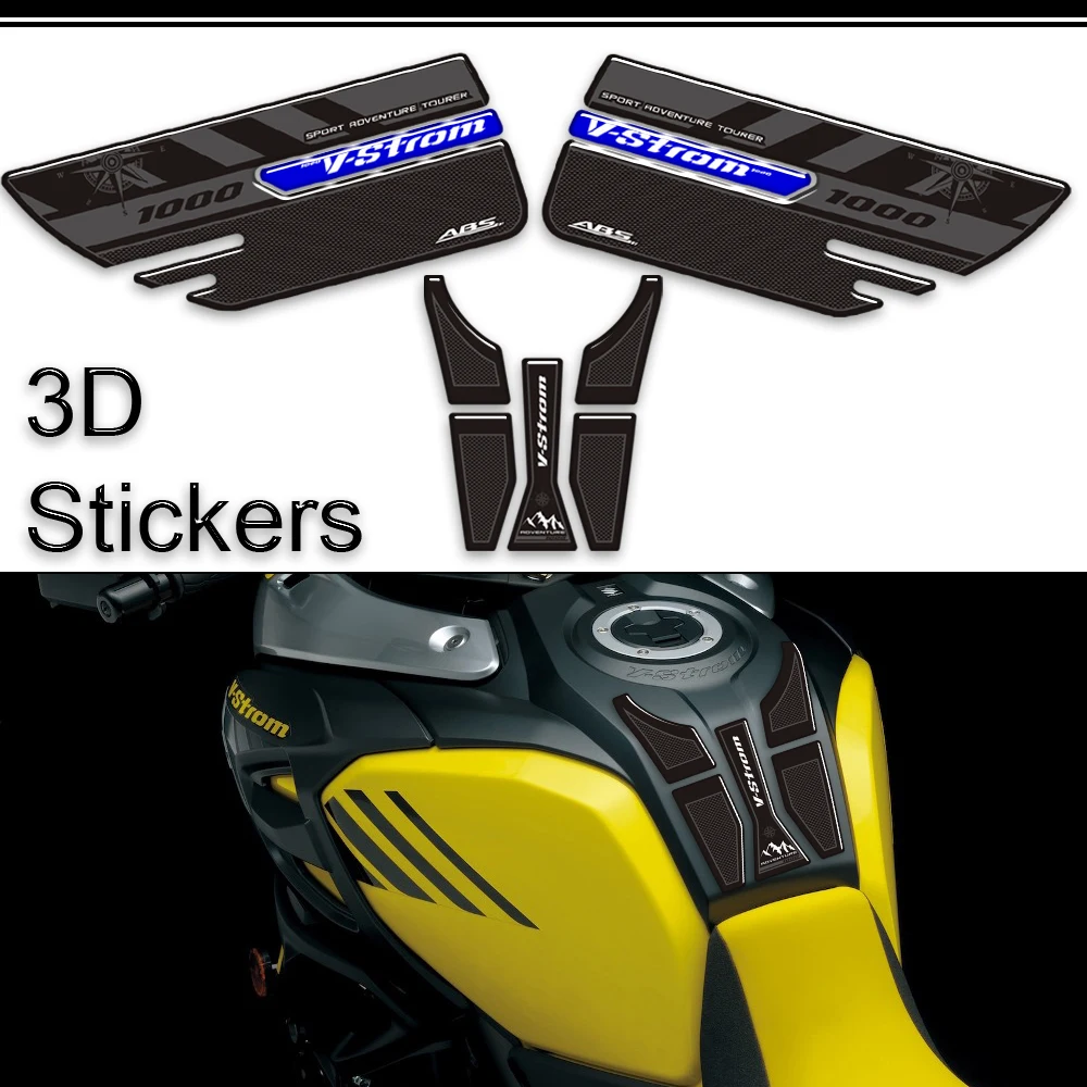 2015 2016 2017 2018 2019 2020 Tank Pad Grips Gas Fuel Oil Kit Knee Stickers For Suzuki V Strom VStrom V-Strom DL 1000 XT DL1000