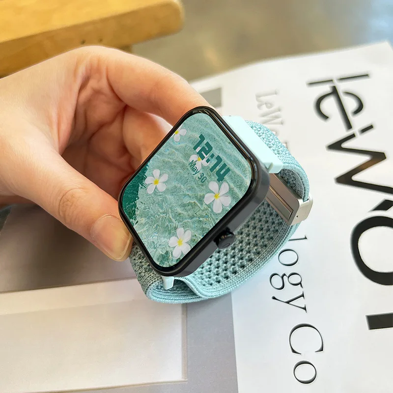 

Braided Loop Nylon Strap for Huawei Watch GT 3 5 4 Pro for Samsung 18/20/22mm new perforated nylon braided magnetic strap