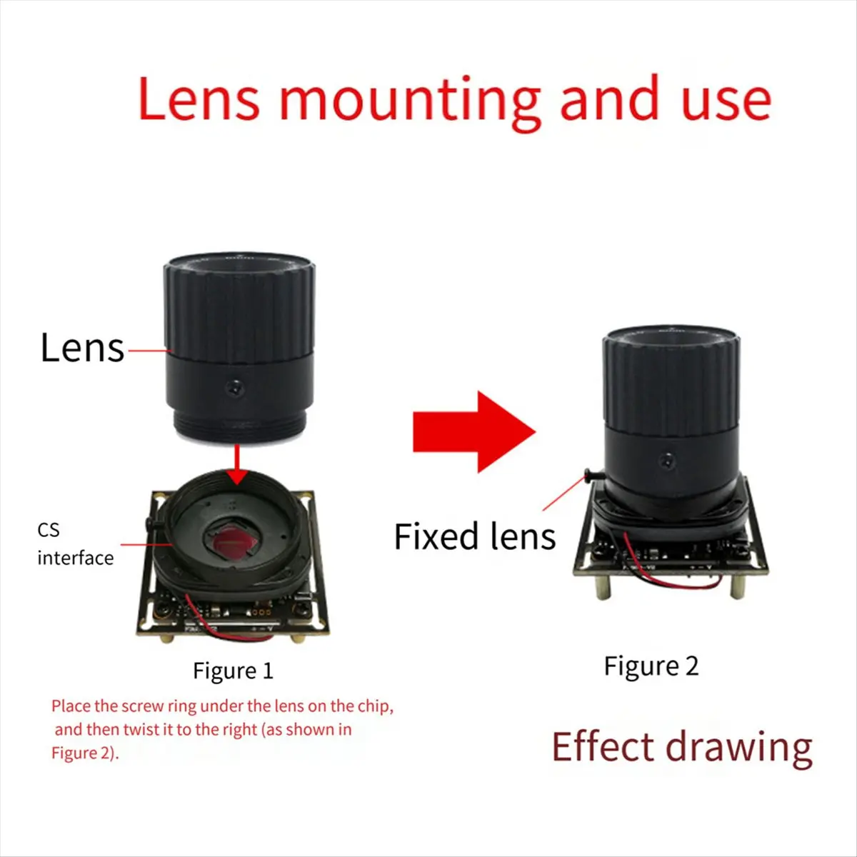 Quality 2.1 mm F1.8 Megapixel 2.1mm Wide Angle CS Mount Fixed CCTV Lens for 1/3 Sensor Size Camera