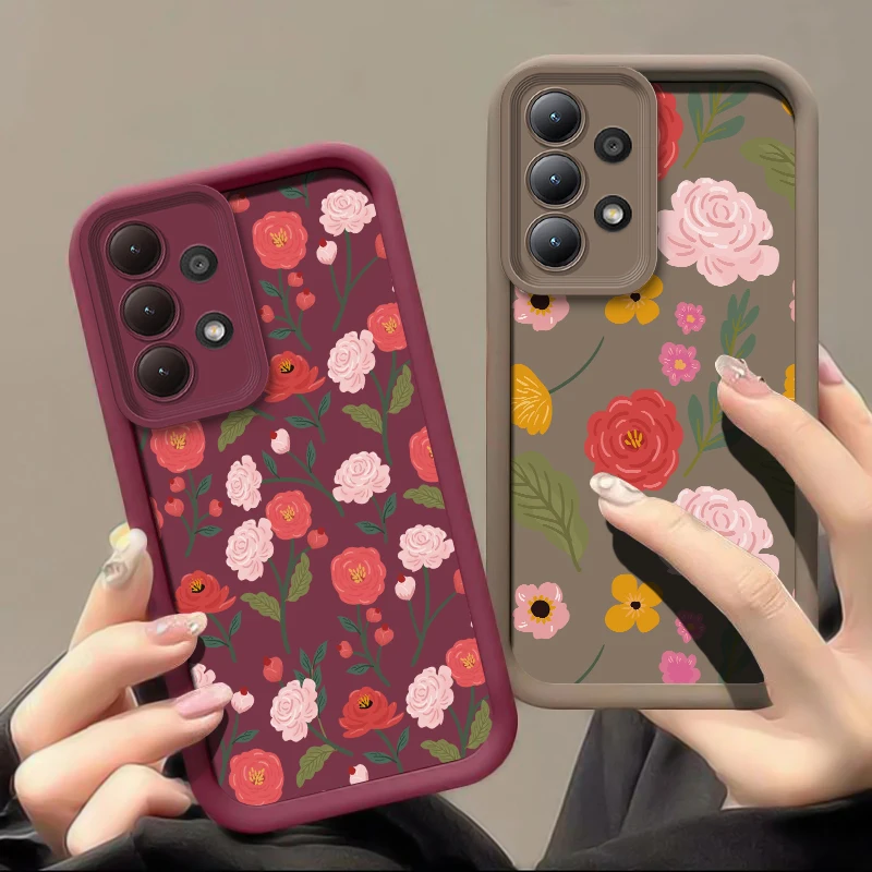 حافظة لهاتف سامسونج جالاكسي A07 A06 A51 A71 A05S A04E A03 Core A32 A22 غطاء مقاوم للصدمات من السيليكون الناعم غير اللامع