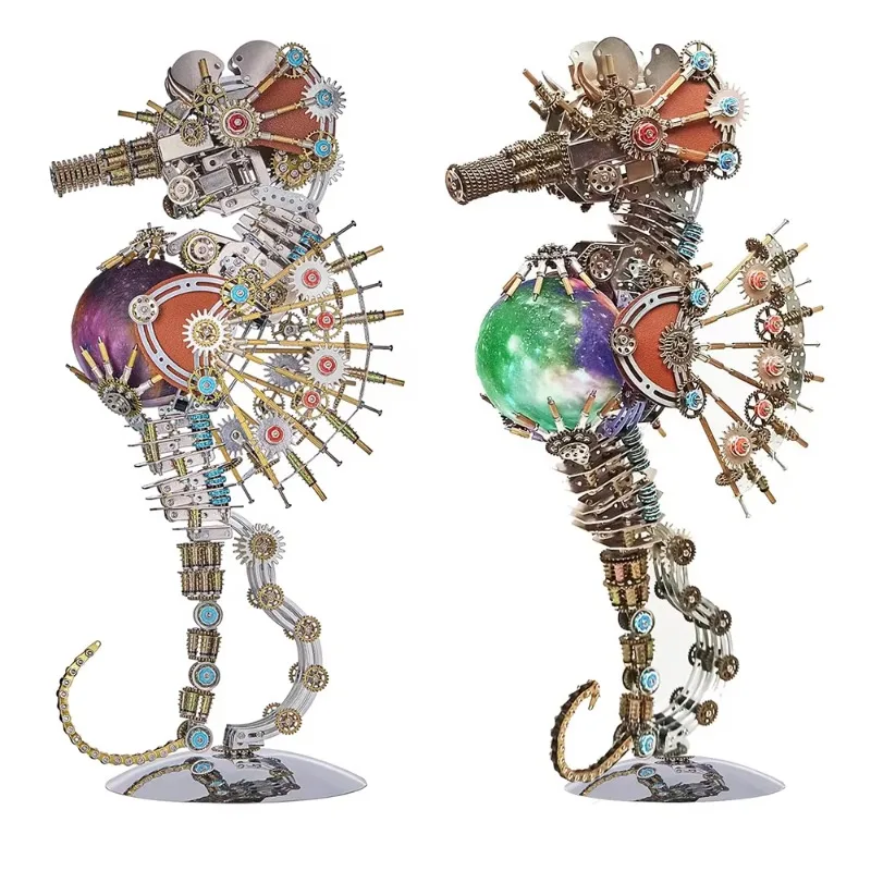 

3D Metal Puzzle DIY Kit Bulk Wholesale --Cut Model Kits for Adults Kids Gift Toys STEM Craft Home Decor (seahorse)