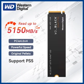 Western Digital WD SN770 500GB 1TB 2TB SSD NVMe Gen4 PCIe M.2 2280 PCIe 4.0X4 ไดรฟ์ภายใน Solid State Disk สําหรับ PS5 เดสก์ท็อป