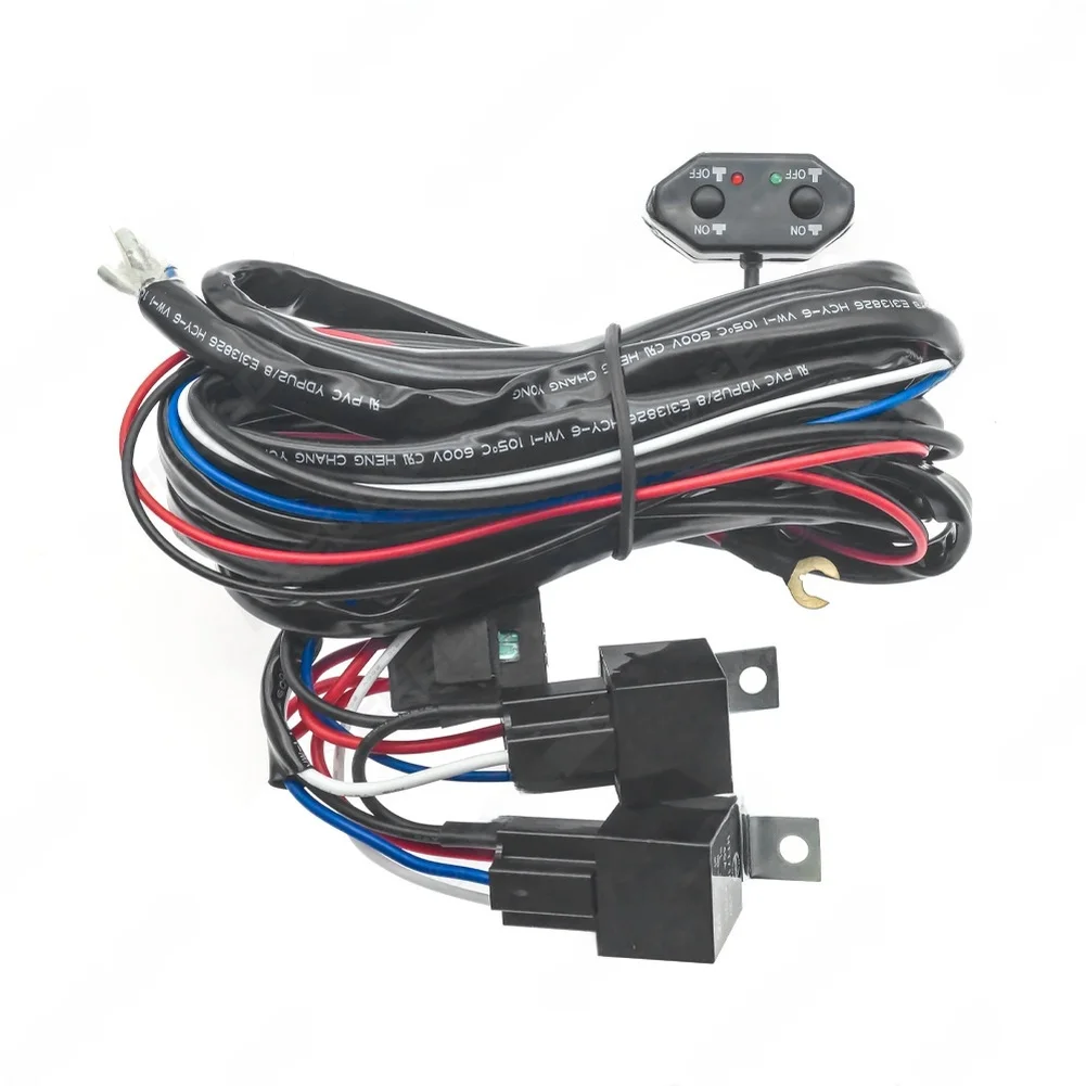 12V LED Light Bar Remote Wiring Harness For Dual Color Lamp Support 10ft Cable Built in Circuit Protection Features