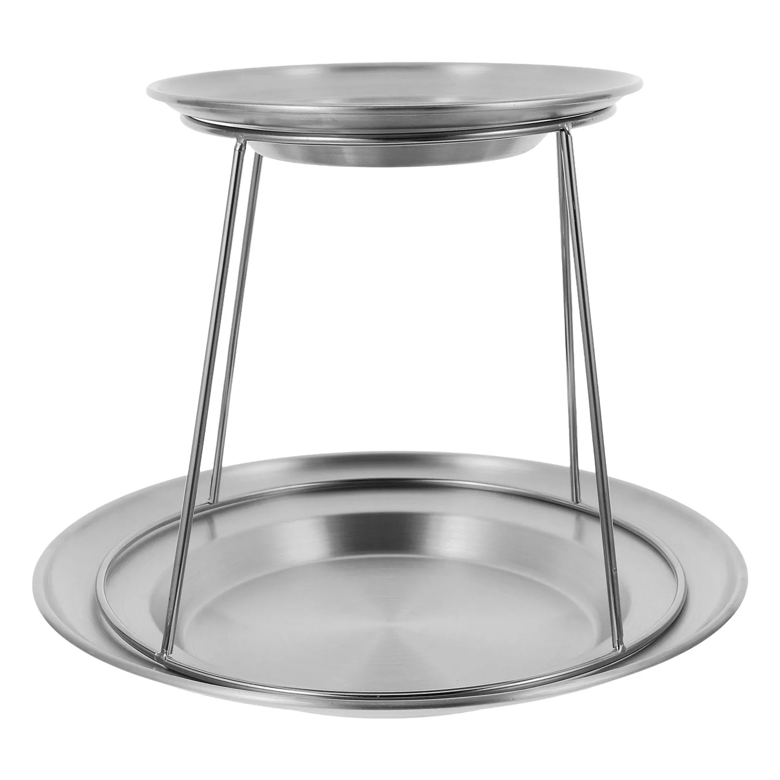 

1pcs Seafood Plate Set Stainless Steel Tray Bread Holders Party Supplies Sashimi Oyster Buffet Display Stand Round Macaron Cake