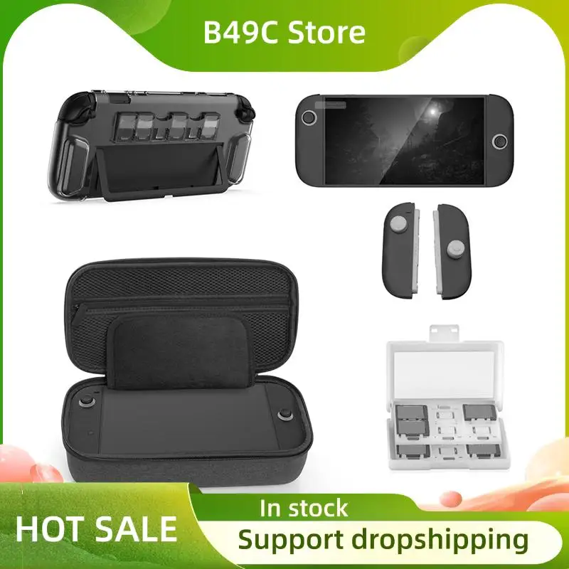 

B49C Durable EVA Carrying Case For Switch 2 NS2 Game Console, Includes Mesh Pockets And Game Cartridge Storage Box