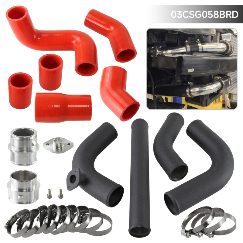 

For Seat Ibiza Mk4 Fabia VRS PD130 VW Polo GTI 02-08 Uprated Front Mounted Intercooler Piping Hose Kit Black/Blue/Red
