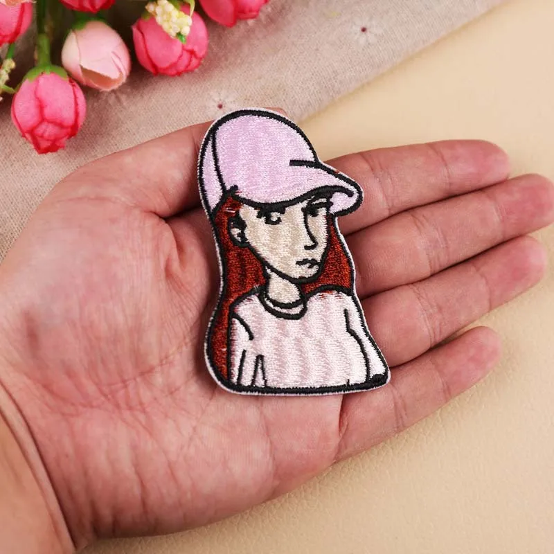 30pcs/Lot Luxury Embroidery Patch Social Character Boy Girl Blonde Shirt Bag Clothing Decoration Accessory Craft Diy Applique