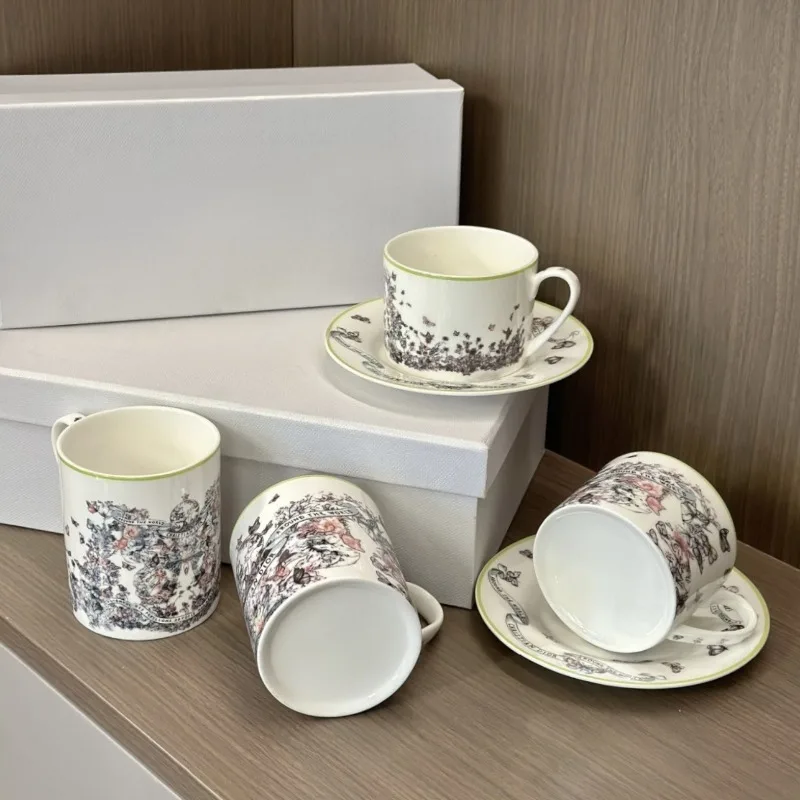 

Европейская легкая роскошная кофейная чашка с блюдцем, кружка из костяного фарфора, чашка для завтрака, молока, чашка для послеобеденного чая