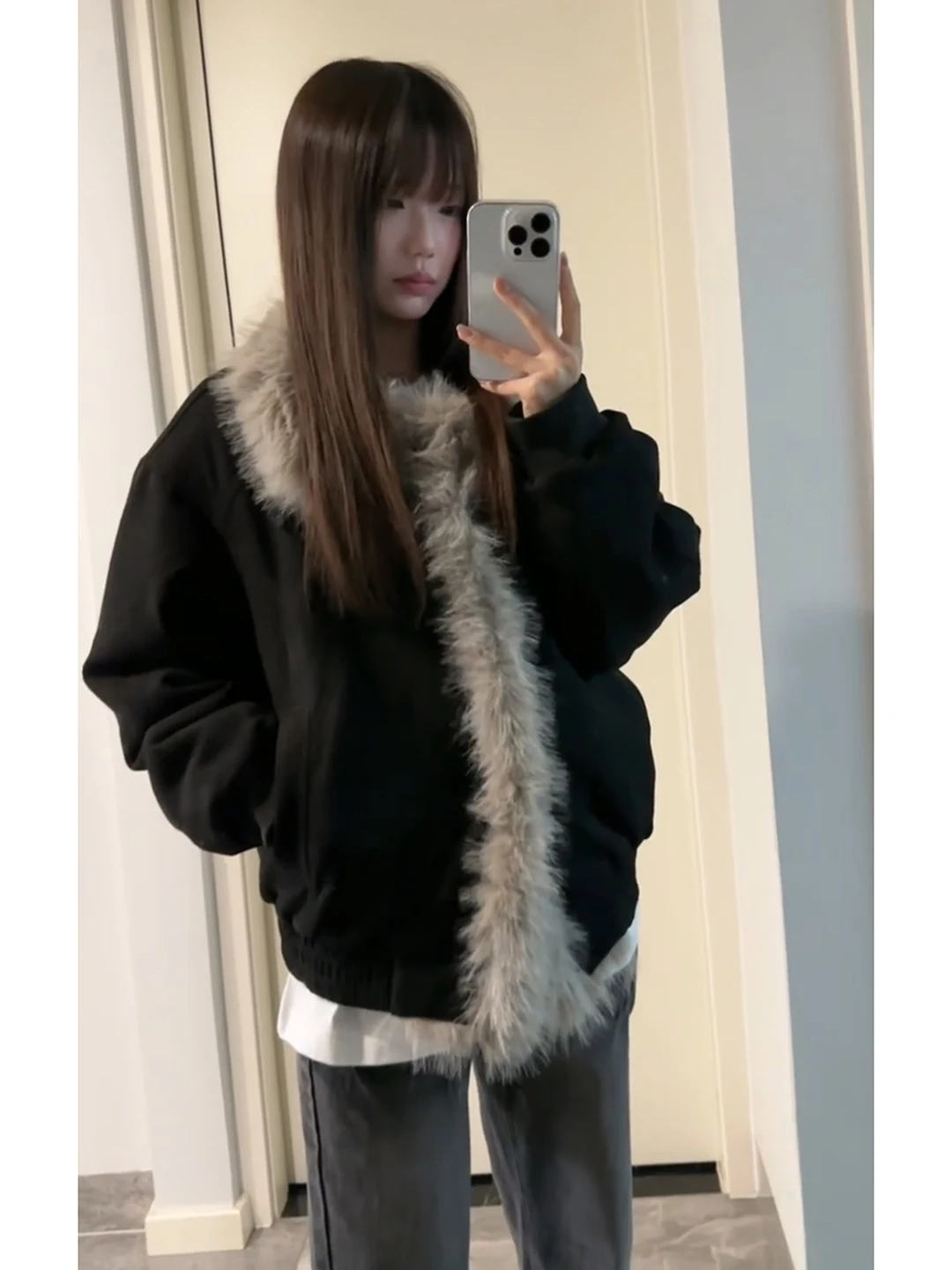 

Утепленная хлопковая куртка в американском стиле с меховым воротником для мужчин и женщин, теплая молодежная модная куртка с полной застежкой-молнией