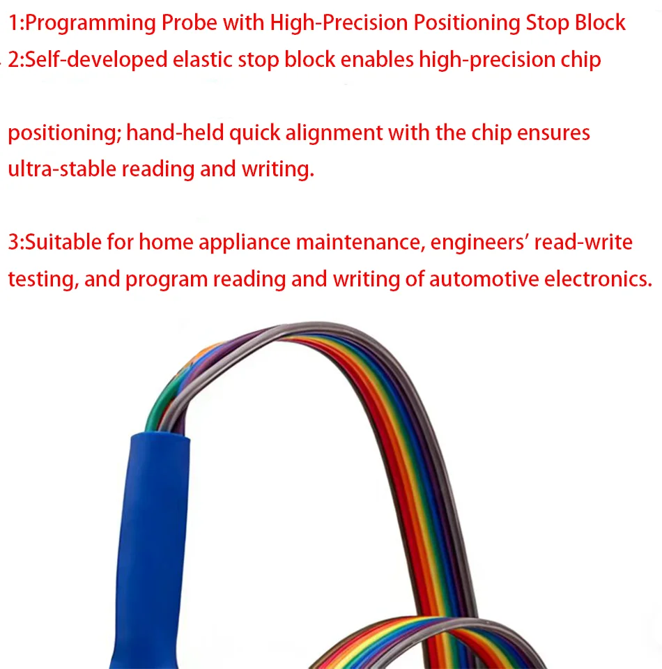 Neu eingetroffen: 1 Stück Pogo-Pin-Testkabel für SOP8 WSON8 Chip-Programmierer zur Lesung, Schreib- und Programmierfunktion für Flash- und EEPROM-Chips sowie zum Testen. – Detail 1