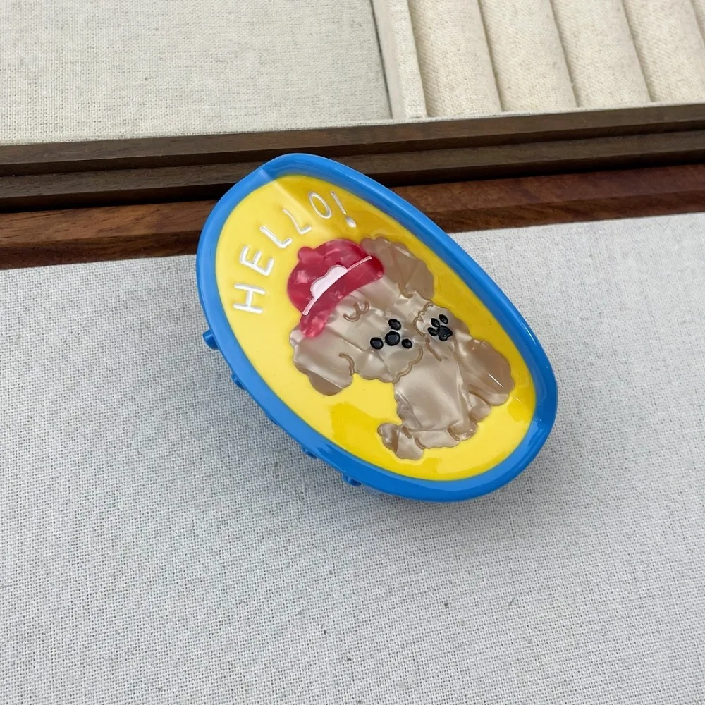 

Lovely Rabbit Bear Acetate Hair Claw Puppy Headwear Cartoon Animal Hair Clip Hair Accessories Creative Geometry Shark Clip Daily