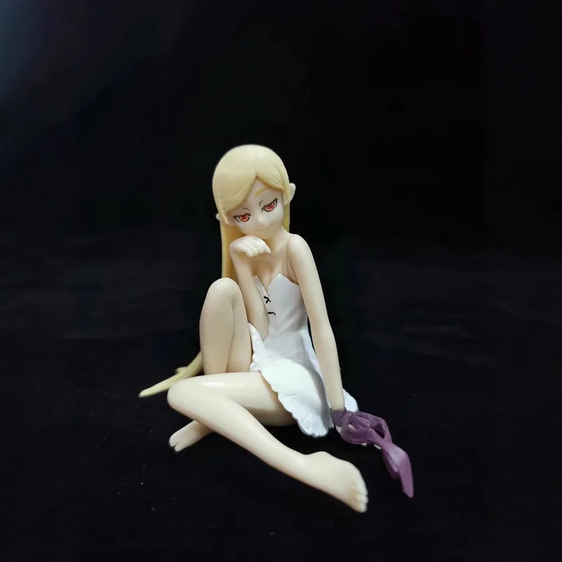 Serie Monogatari de Pvc: Shinobu Oshino, figura de premio, Pose sentado, estatuilla de Anime en caja, modelo coleccionable, decoración de escritorio para habitación