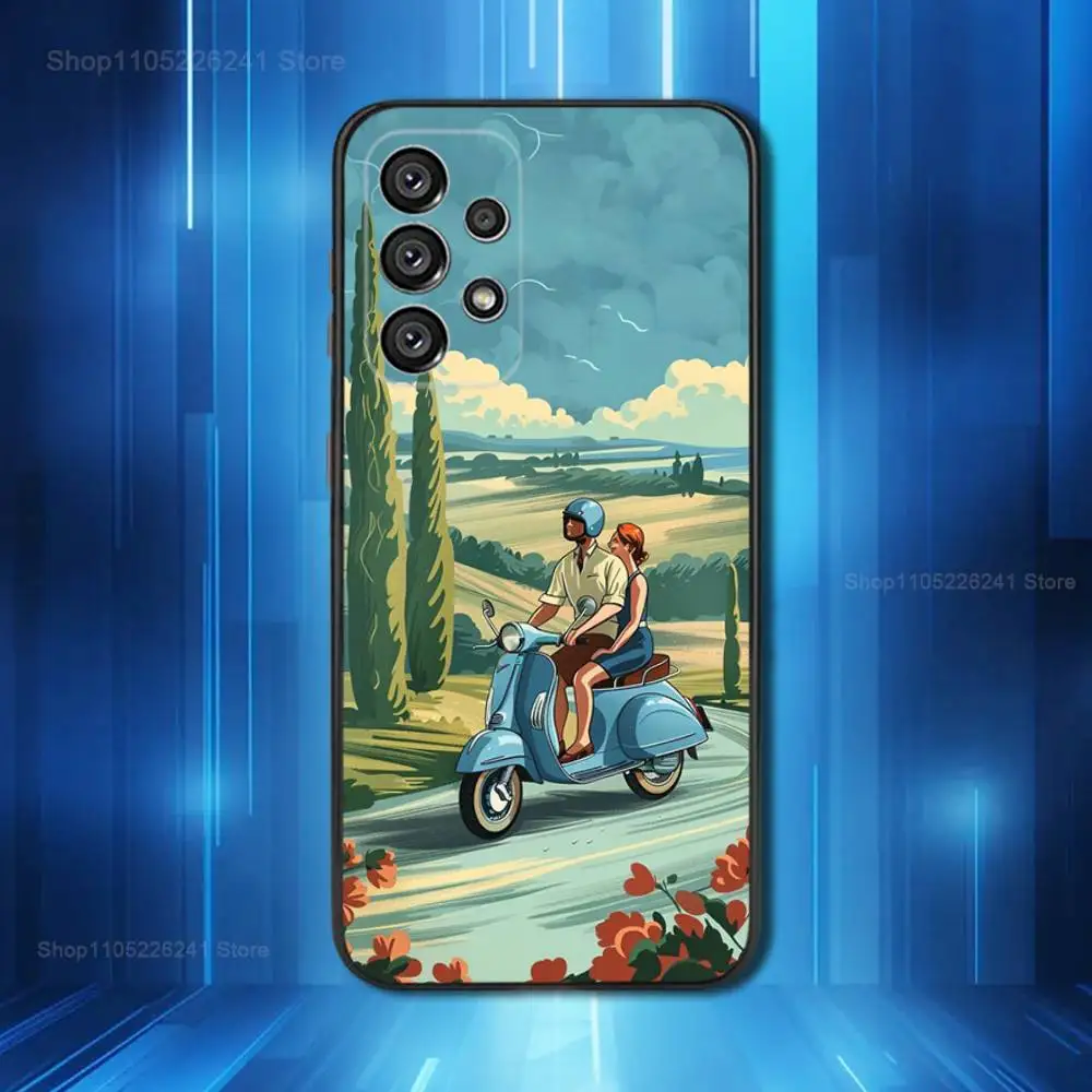 حافظة هاتف رائعة على شكل حرف V لهاتف سامسونج جالاكسي A73,31,32,72,41,53,52,71,22,5G,Note,J7,8,9 غطاء سيليكون أسود ناعم