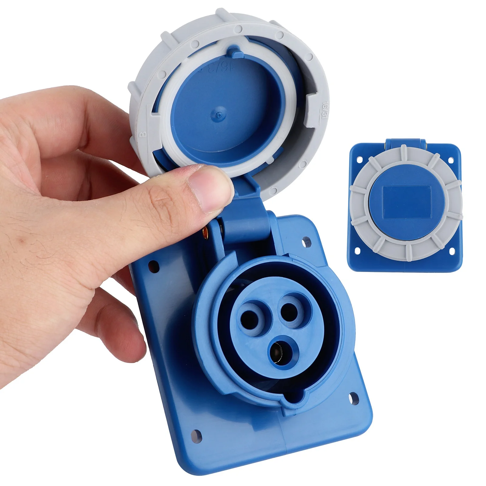 قارب الشاطئ مقبس الطاقة مع طوقا IP67 مقاوم للماء 16A 220 ‐ 250 فولت لليخوت RV متنقل منفذ مقبس الطاقة RV المقبس