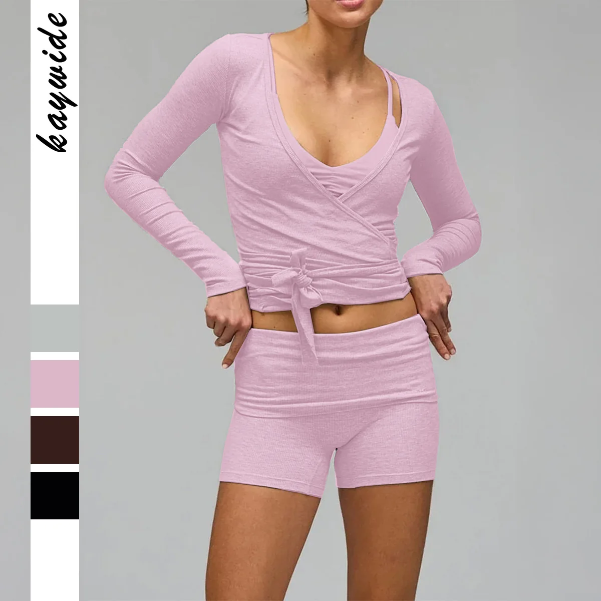 

Women's Long Sve T-irt orts Two-Piece Set Comfortable Casual Outfit Versatile Pieces for Various Ocns