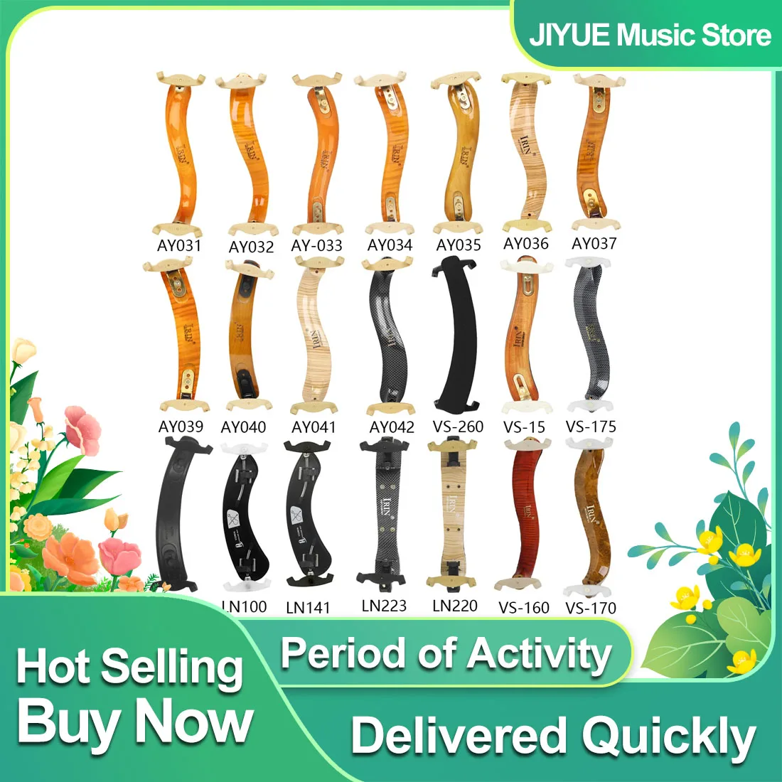 

IRIN Violin Shoulder Rest 3/4 4/4 Universal Fiddle Shoulder Pad Chinrest Adjustable Shoulder Padded Rest Violin Accessories