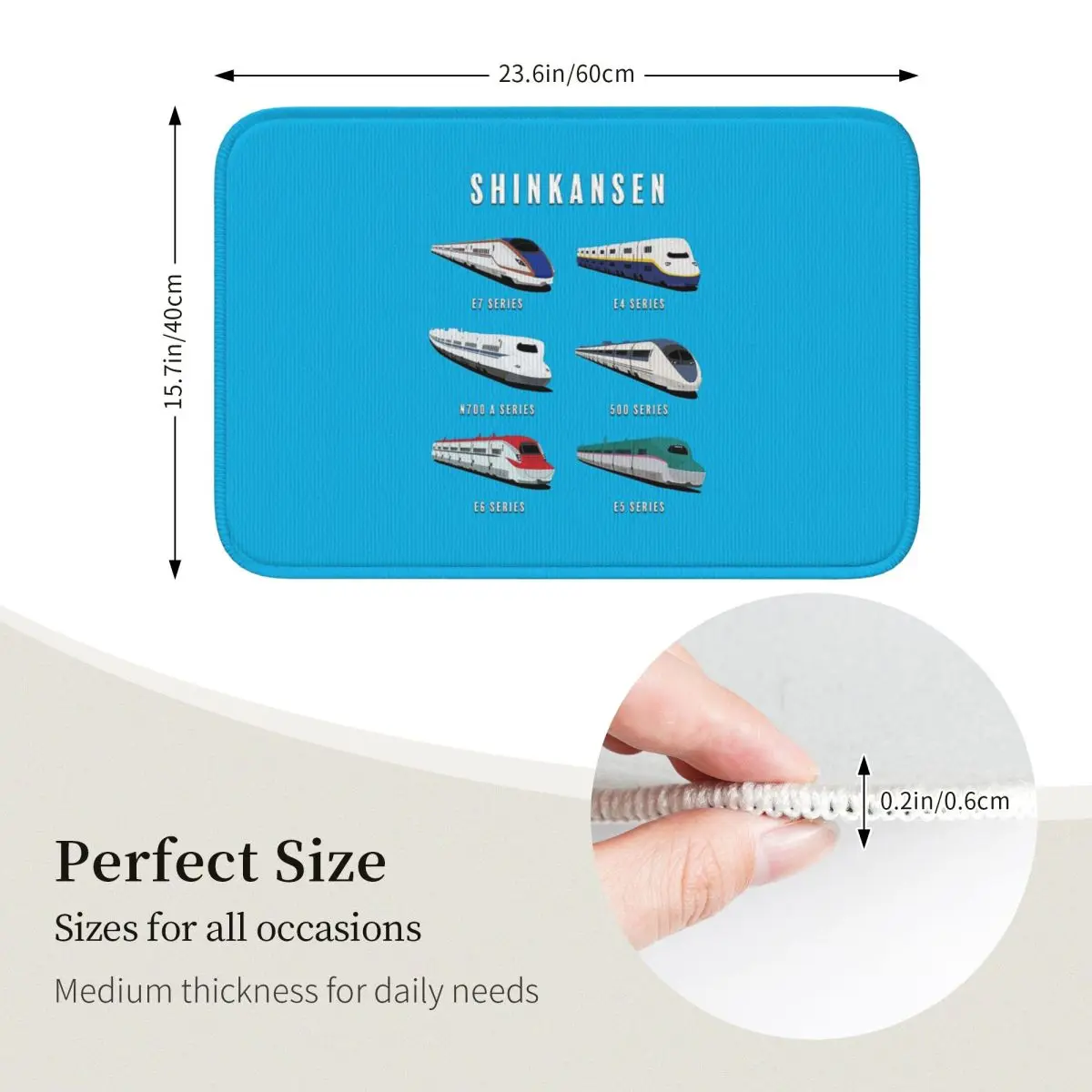 Japanese Shinkansen Bullet Trains Doormat Kitchen Entrance Home Floor Mat Non-slip Carpet Rug for Living room Footpad Mats