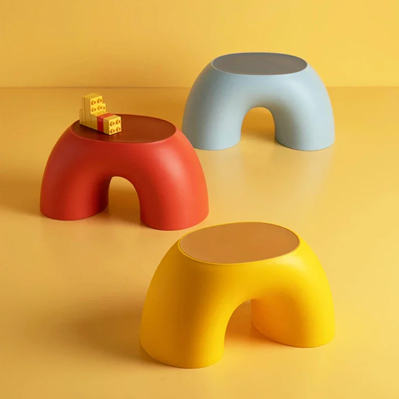 Non-Slip Rounded-foot Stool for Kids, Cute Rainbow Shape, Home Stool, Shower, Bath Chair, Chair Seat, Step Stool, Living Room Ot