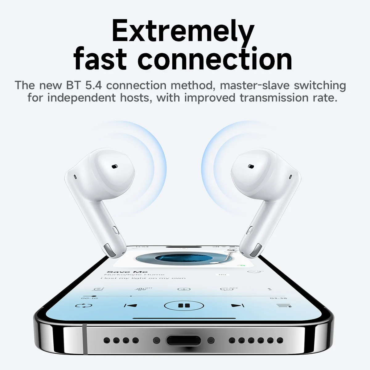 EQ28 Earphone Bluetooth 5.4 TWS Sports Outdoor Headset Wireless Headphone Earbuds Ear For Smart Phone Xiaomi Samsung Games Music view 5