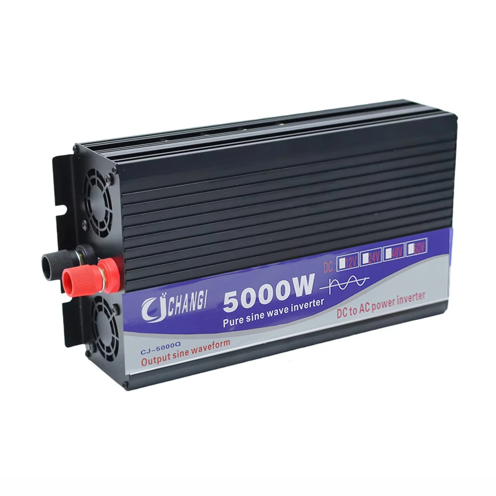 Pure Sine Wave Inverter DC 12V 24V 48V 60V 72V to AC 110V 120V  3000W 5000W Power Solar Car Inverters Doule Digital Display