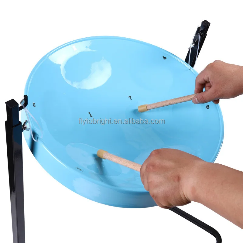 In Stock 16 Inch Stainless Steel Double Layer Handpan Tongue Drum Steel Pan Percussion Musical Instrument Stand for Beginner